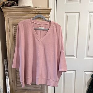 CupiinSoft Pink V-Neck Sweater